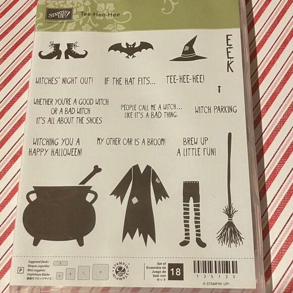 Stampin’ Up Tee Hee Hee Halloween witch stamp set retired - Picture 1 of 2